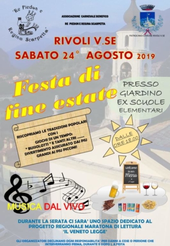 Volantino festa fine estate 2019